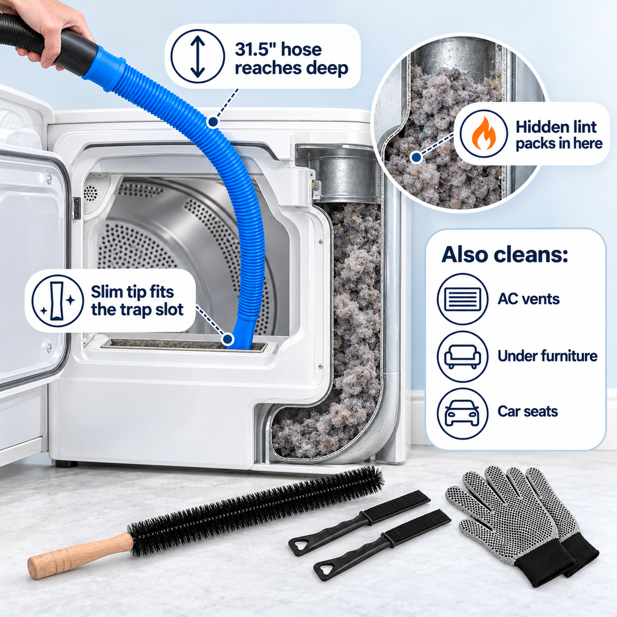 SecureHold Dryer Vent Cleaner Kit image 3